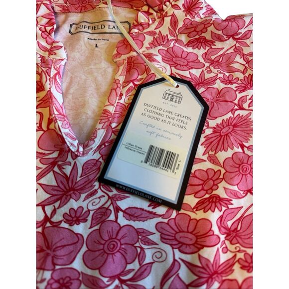 Duffield lane Lilian dress size large hibiscus haven print - NWT - Picture 5 of 7